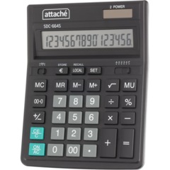 Калькулятор настольный  Attache SDC-664S 16-разрядный черный 206х158х33мм - фото 3