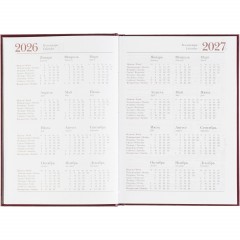 Ежедневник датированный 2026 А5+ IDEAL NEW бордовый 3-344/04 - фото 9