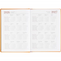 Ежедневник датированный 2026 А5+ VELVET оранжевый 3-123/06 - фото 9