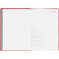 Ежедневник датированный 2026 А5+ VELVET красный 3-123/10 - фото 7