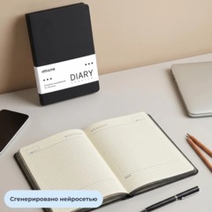 Ежедневник недатированный Attache СОФТ ТАЧ А5 136л иск.кожа черн(черн срез) - фото 25