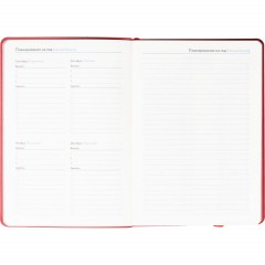 Ежедневник недатированный ATTACHE Soft touch А5, 140х200мм, 136л, красный - фото 11