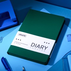 Ежедневник недатированный ATTACHE Soft touch А5,140х200мм,136л, темно-зелен - фото 18