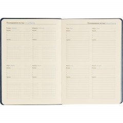 Ежедневник недатированный ATTACHE Soft touch А5,140х200мм,136л, синий - фото 11