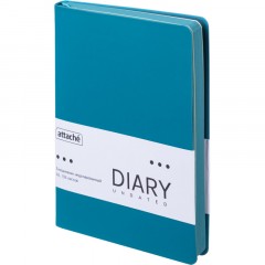Ежедневник недатированный ATTACHE Soft touch А5, 140х200мм, 136л, бирюзовый