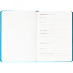 Ежедневник недатированный ATTACHE Soft touch А5, 140х200мм, 136л, бирюзовый - фото 6
