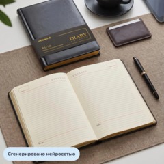 Ежедневник недатированный Attache А5 160л иск.кожа чёрный (золотистый срез) - фото 27