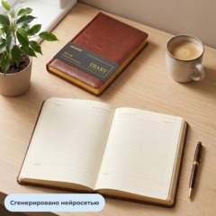 Ежедневник недатированный Attache А5 160л иск.кожа коричнев (золотист срез) - фото 27