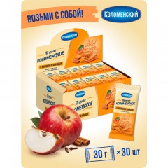 Печенье сахарное Коломенское с яблоком и корицей ш/б 30гx30шт/уп Печенье сахарное Коломенское с яблоком и корицей ш/б 30гx30шт/уп - фото 2