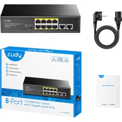 Коммутатор Cudy FS1010PG 8хPoE+ 120W 2хGBUplink - фото 4