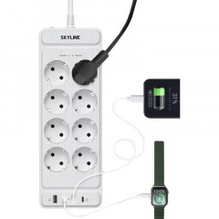 Сетевой фильтр SKYLINE USP-830 White PD3.0(S00003694) - фото 5