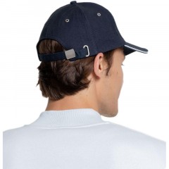 Бейсболка Classic, темно-синяя с белым кантом - фото 3