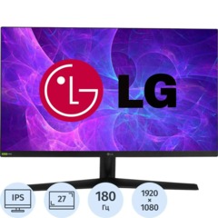 Монитор LG (27GS60F-B.ARUZ)27/FHD/IPS/180Hz/300cd/1ms/HDMI/DP