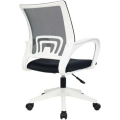Кресло 0MX_VB_Echair-396W (LT) сетка/ткань черный пластик белый - фото 4