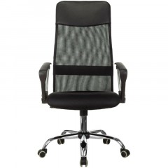 Кресло 0MX_VB_EChair-508 TTW сетка/ткань/кожзам  черный хром - фото 2