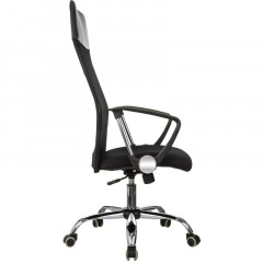 Кресло 0MX_VB_EChair-508 TTW сетка/ткань/кожзам  черный хром - фото 3