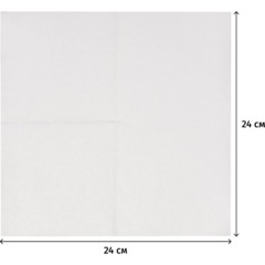 Салфетки бумажные Luscan 1 сл 24x24см белые 100штх4, спендер - фото 2