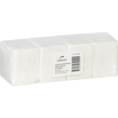 Салфетки бумажные Luscan 1 сл 24x24см белые 100штх4, спендер - фото 9