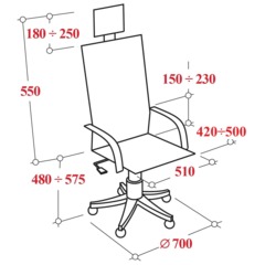 Кресло VB_EChair 663 TC-H/SL черный TW-01 38-418 сетка/ткань - фото 5