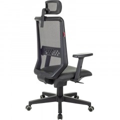 Кресло VB_EChair 663 TC-H черный TW-01 38-418 сетка/ткань Кресло VB_EChair 663 TC-H черный TW-01 38-418 сетка/ткань - фото 4