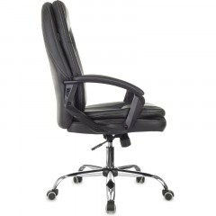 Кресло VB_EChair 668 TPU/SL черный экокожа крестов.металл хром Кресло VB_EChair 668 TPU/SL черный экокожа крестов.металл хром - фото 3