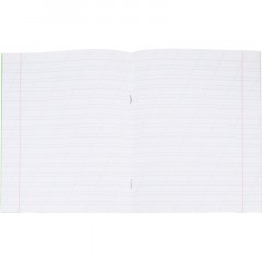 Тетрадь в зеленом офсете  12л., косая линия, штука, внутр.блок 100 - фото 6