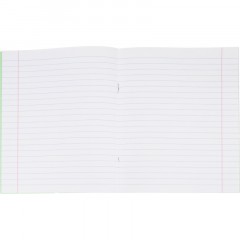 Тетрадь в зеленом офсете 12л., линия, штука, внутр.блок 100% белизна - фото 6