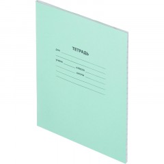 Тетрадь в зеленом офсете  12 л., узкая линия, штука,100% белизна - фото 2