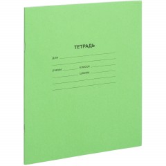 Тетрадь в зеленом офсете  18л.,  клетка, штука, внутр.блок 100% белизна - фото 9