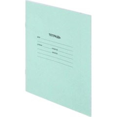 Тетрадь в зеленом офсете 24 л., клетка, штука, внутр.блок 100% белизна - фото 2
