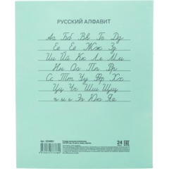 Тетрадь в зеленом офсете 24л., линия, штука, внутр.блок 100% белизна - фото 8