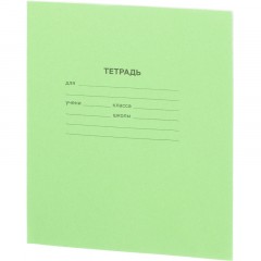 Тетрадь в зеленом офсете 12 л., косая линия уп. по 20 шт.,100% белизна - фото 2