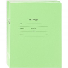 Тетрадь в зеленом офсете 12 л., косая линия уп. по 20 шт.,100% белизна - фото 9