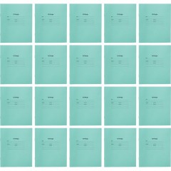 Тетрадь в зеленом офсете  12л, линия  уп. по 20 шт./запайка,100% белизна - фото 2