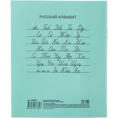 Тетрадь в зеленом офсете  12л, линия  уп. по 20 шт./запайка,100% белизна - фото 9