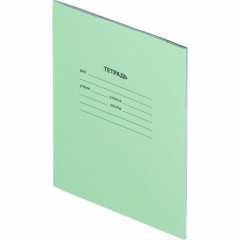 Тетрадь в зеленом офсете 12л,частая косая линия уп. по 20 шт.,100% белизна - фото 3