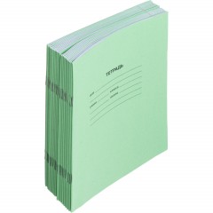 Тетрадь в зеленом офсете 12л,частая косая линия уп. по 20 шт.,100% белизна - фото 10