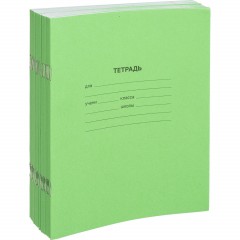 Тетрадь в зеленом офсете 18л, клетка уп. по 20 шт./запайка, 100% белизна - фото 9