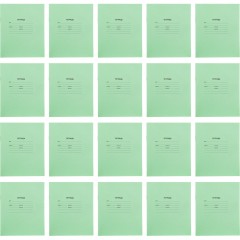 Тетрадь в зеленом офсете 18л, линия  уп. по 20 шт./запайка,100% белизна - фото 2