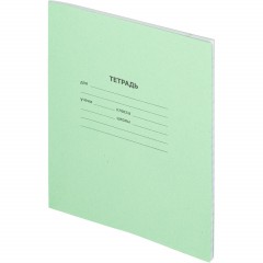 Тетрадь в зеленом офсете 18л, линия  уп. по 20 шт./запайка,100% белизна - фото 3