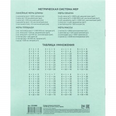 Тетрадь в зеленом офсете  24л, клетка  уп. по 20 шт./запайка,100% белизна - фото 8