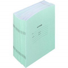 Тетрадь в зеленом офсете  24л, клетка  уп. по 20 шт./запайка,100% белизна - фото 9
