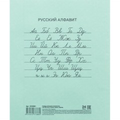 Тетрадь в зеленом офсете  24л, линия  уп. по 20 шт./запайка, 100% белизна - фото 8