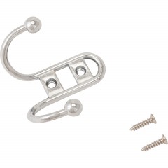 Вешалка настенная УЗК_Крючок двухрожковый СТАНДАРТ 208 B CP (10207),хром