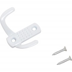 Вешалка настенная УЗК_Крючок двухрожковый СТАНДАРТ 212 B WW (15421)мат.бел