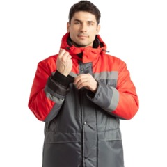 Куртка зим муж з47 сер/крас 88-92/170-176 - фото 11