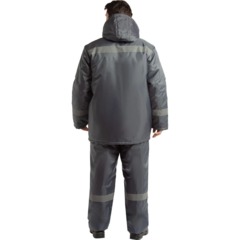 Костюм зим муж (куртка, пк) з48 серый 88-92/182-188 - фото 5