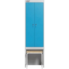 Шкаф для одежды металлический MZ_ШРЭК-22-530 ВСК 530х500х1850 синий - фото 4