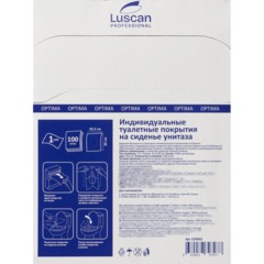 Одноразовые покрытия на унитаз Luscan Professional Optima 1/4 слож 100шт/уп - фото 3