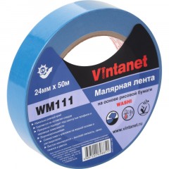 Клейкая лента малярная для четкого края WM111 Vintanet, синяя, 24мм х 50м Клейкая лента малярная для четкого края WM111 Vintanet, синяя, 24мм х 50м - фото 3